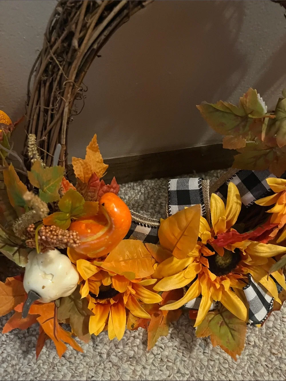 Autumn Sunflower Grapevine Wreath Set